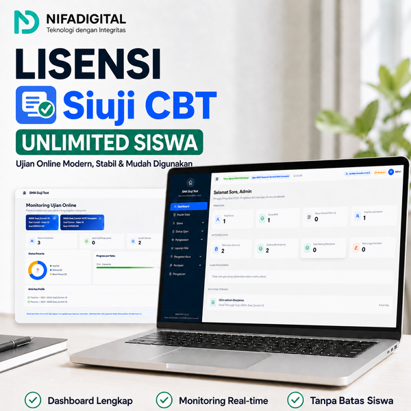 PAKET LIFETIME - Aplikasi Ujian Online (CBT) SIUJI CBT untuk Sekolah & Madrasah unlimited